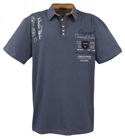 Lavecchia 610 T-shirt z kołnierzykiem Antracytowa - Koszulki polo - Koszulki Polo 2XL-8XL