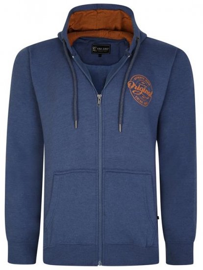 Kam Jeans 7060 Zip Thru Originals Denim Hoodie Royal Blue - Bluzy & bluzy z kapturem - Bluzy & Bluzy z kapturem 2XL-12XL