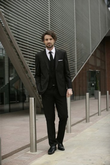 Skopes Madrid Waistcoat Black - Garnitury - Garnitury dużych rozmiarach