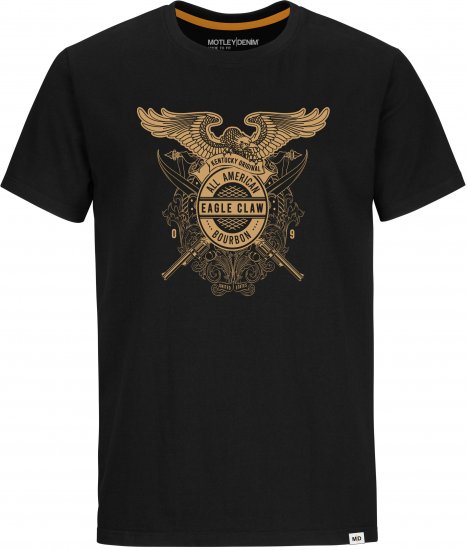 Motley Denim MANHATTAN T-shirt Black - Koszulki - T-shirty meskie Duże Rozmiary - 2XL-14XL