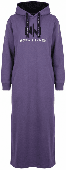 Nora Mikken MARI Maxi Hoodie Dress Purple - Bluzy & bluzy z kapturem - 