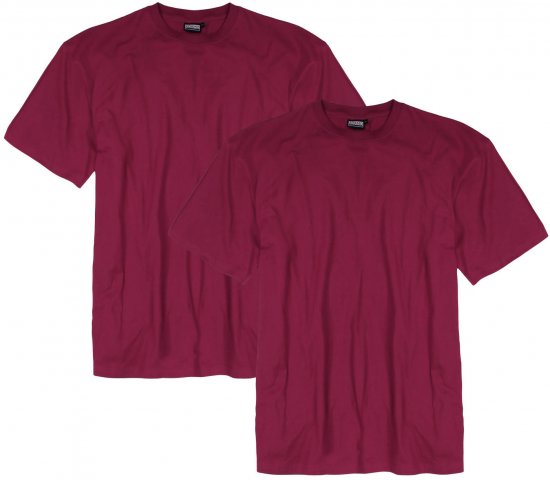 Adamo Marlon Comfort fit 2-pack T-shirt Blackberry - Koszulki - T-shirty meskie Duże Rozmiary - 2XL-14XL