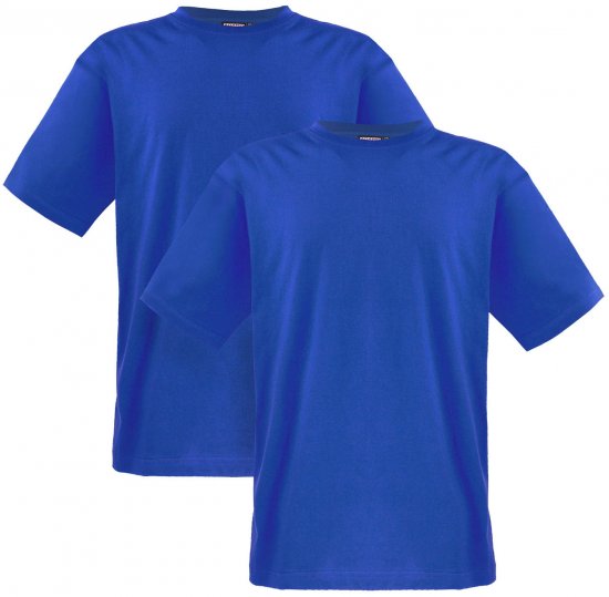 Adamo Marlon Comfort fit 2-pack T-shirt Royal Blue - Koszulki - T-shirty meskie Duże Rozmiary - 2XL-14XL