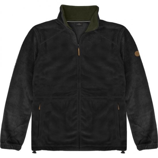Double Outfitters MFT-7088 Fleece Full-Zip Jacket Black - Kurtki Męskie Duże Rozmiary - Kurtki Duże rozmiary 2XL-8XL