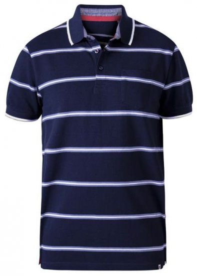 D555 Montego Twin Stripe Pique Polo - Koszulki polo - Koszulki Polo 2XL-8XL
