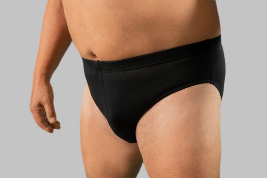 20 Nodi Stretch Cotton Briefs with Embroidered Side Label Black - Bielizna & stroje kąpielowe - Bielizna & Stroje kąpielowe 2XL-8XL