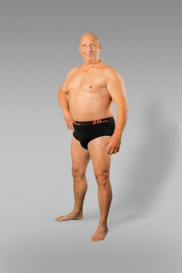20 Nodi Stretch Cotton Briefs with Medium Side Cut Black - Bielizna & stroje kąpielowe - Bielizna & Stroje kąpielowe 2XL-8XL