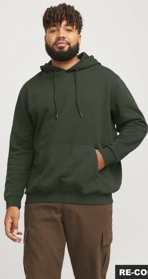 Jack & Jones Bradley Hoodie Dark Green - Bluzy & bluzy z kapturem - Bluzy & Bluzy z kapturem 2XL-12XL