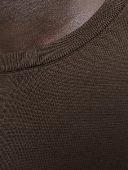 Jack & Jones BASIC Knitted Sweater Brown - Bluzy & bluzy z kapturem - Bluzy & Bluzy z kapturem 2XL-12XL