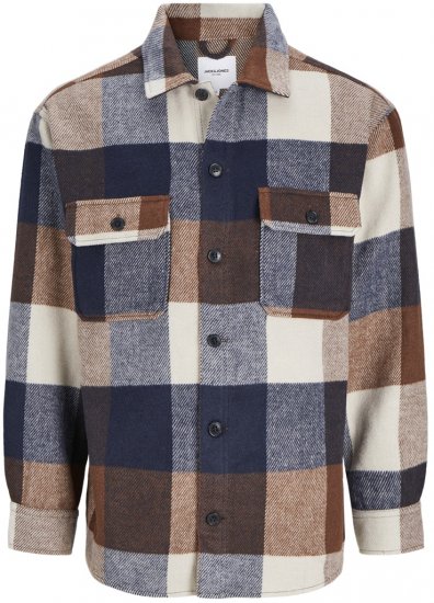 Jack & Jones Bradley Ollie Overshirt Long Sleeve Black - Koszule - Koszule 2XL-10XL