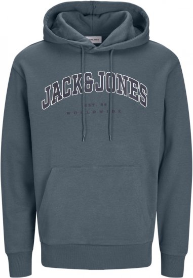 Jack & Jones CALEB Hoodie Blue - Bluzy & bluzy z kapturem - Bluzy & Bluzy z kapturem 2XL-12XL