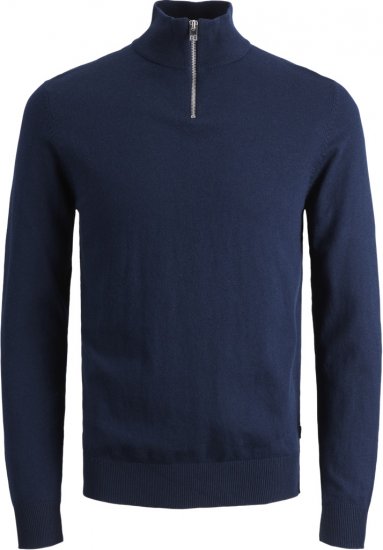 Jack & Jones Emil Knitted Pullover Blue - Bluzy & bluzy z kapturem - Bluzy & Bluzy z kapturem 2XL-12XL