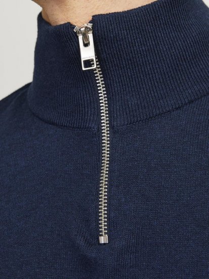 Jack & Jones Emil Knitted Pullover Blue - Bluzy & bluzy z kapturem - Bluzy & Bluzy z kapturem 2XL-12XL