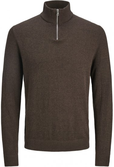 Jack & Jones Emil Knitted Pullover Brown - Bluzy & bluzy z kapturem - Bluzy & Bluzy z kapturem 2XL-12XL
