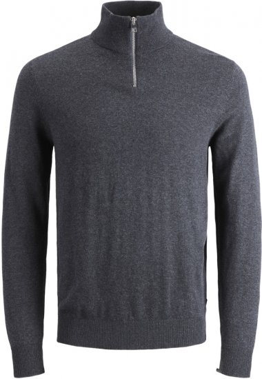Jack & Jones Emil Knitted Pullover Grey - Bluzy & bluzy z kapturem - Bluzy & Bluzy z kapturem 2XL-12XL
