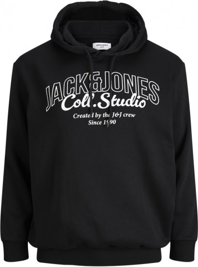 Jack & Jones Makoto Hoodie Black - Bluzy & bluzy z kapturem - Bluzy & Bluzy z kapturem 2XL-12XL
