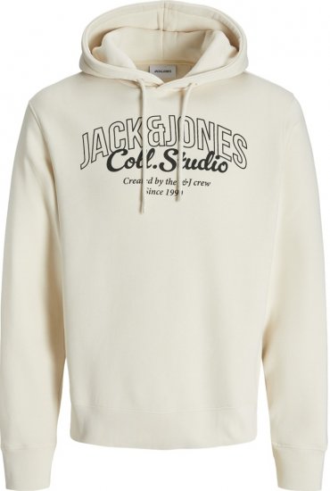 Jack & Jones Makoto Hoodie White - Bluzy & bluzy z kapturem - Bluzy & Bluzy z kapturem 2XL-12XL