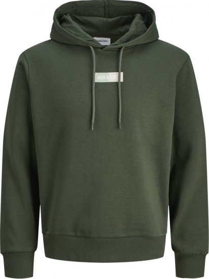 Jack & Jones Pan Hoodie Green - Bluzy & bluzy z kapturem - Bluzy & Bluzy z kapturem 2XL-12XL