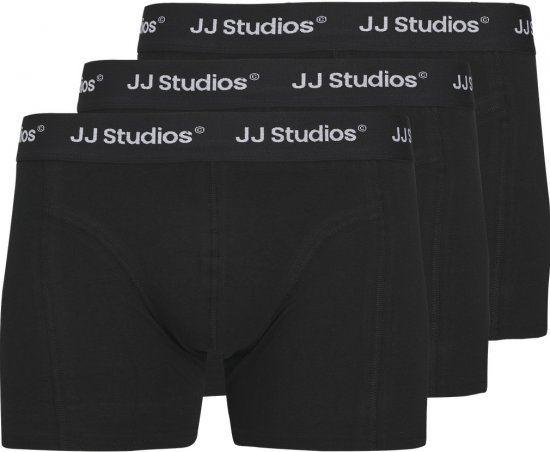 Jack & Jones Soho Solid Trunks 3-Pack Black - Bielizna & stroje kąpielowe - Bielizna & Stroje kąpielowe 2XL-8XL
