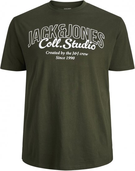Jack & Jones Makoto T-shirt Green - Koszulki - T-shirty meskie Duże Rozmiary - 2XL-14XL