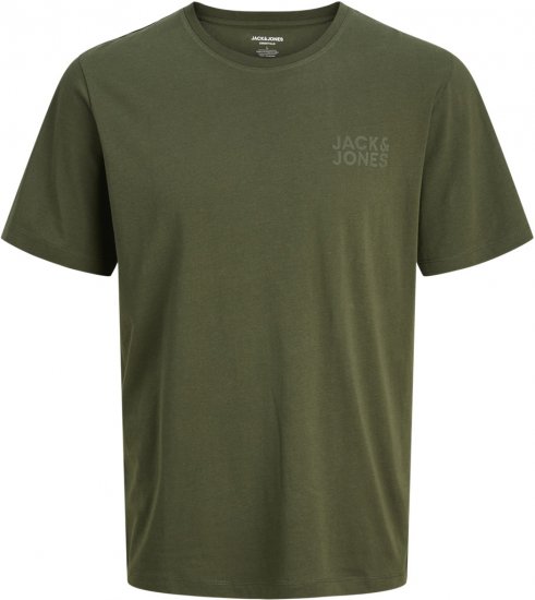 Jack & Jones CORP Logo T-Shirt Green - Koszulki - T-shirty meskie Duże Rozmiary - 2XL-14XL