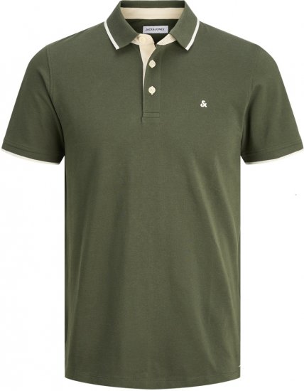 Jack & Jones Paulos Polo Short Sleeve Green - Koszulki polo - Koszulki Polo 2XL-8XL