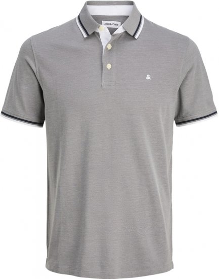 Jack & Jones Paulos Polo Short Sleeve Grey - Koszulki polo - Koszulki Polo 2XL-8XL