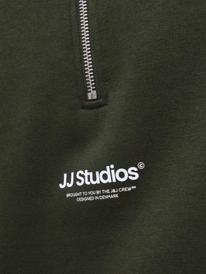 Jack & Jones Soho Sweatshirt with Zipper Green - Bluzy & bluzy z kapturem - Bluzy & Bluzy z kapturem 2XL-12XL
