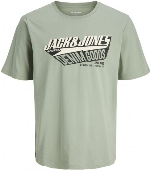 Jack & Jones Logo 2COL T-shirt Iceberg Green - Koszulki - T-shirty meskie Duże Rozmiary - 2XL-14XL
