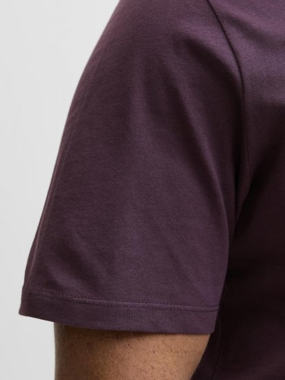 Jack & Jones Logo 2COL T-shirt Purple - Koszulki - T-shirty meskie Duże Rozmiary - 2XL-14XL