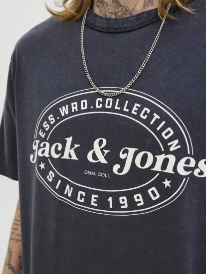 Jack & Jones Dover T-Shirt Short Sleeve Black - Koszulki - T-shirty meskie Duże Rozmiary - 2XL-14XL