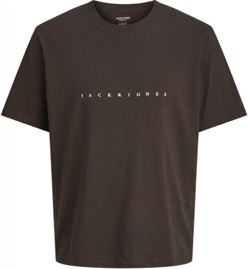 Jack & Jones STAR T-shirt Brown - Koszulki - T-shirty meskie Duże Rozmiary - 2XL-14XL