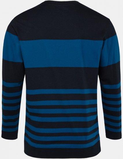 JP1880 Pyjamas Two-piece Long Sleeve with Stripes Blue - Bielizna & stroje kąpielowe - Bielizna & Stroje kąpielowe 2XL-8XL