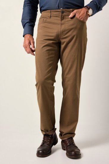 JP1880 Twill Trousers Belly Fit 5-Pocket Brown - Dżinsy & spodnie - Dżinsy i Spodnie - W40-W70