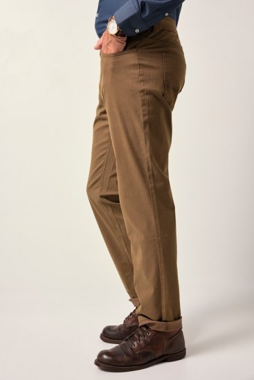 JP1880 Twill Trousers Belly Fit 5-Pocket Brown - Dżinsy & spodnie - Dżinsy i Spodnie - W40-W70