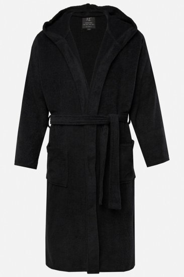 JP1880 Bathrobe Terry Black - Bielizna & stroje kąpielowe - Bielizna & Stroje kąpielowe 2XL-8XL