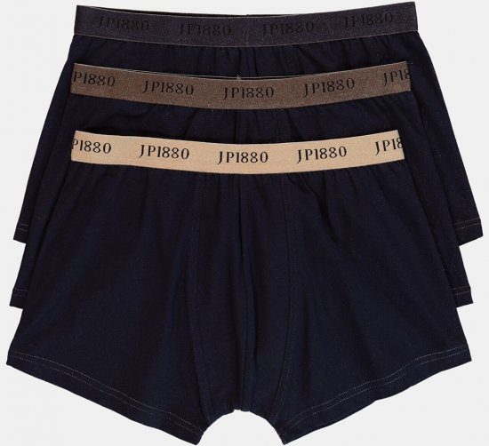 JP1880 FLEXNAMIC OEKO-TEX Boxer Shorts 3-Pack Dark Navy - Bielizna & stroje kąpielowe - Bielizna & Stroje kąpielowe 2XL-8XL
