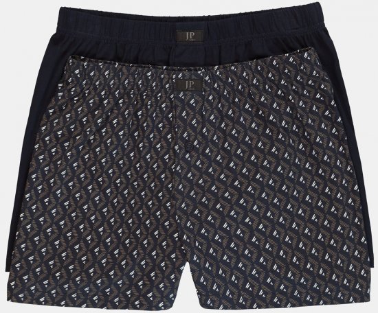 JP1880 OEKO-TEX Boxer Shorts Jersey 2-Pack Navy - Bielizna & stroje kąpielowe - Bielizna & Stroje kąpielowe 2XL-8XL