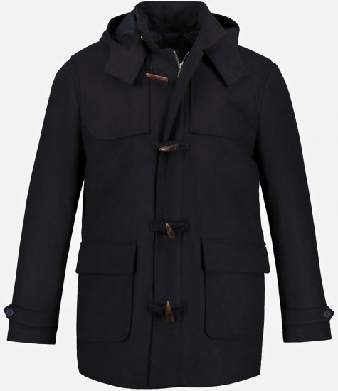 JP1880 Duffle Coat Water Repellent with Detachable Hood Navy - Kurtki Męskie Duże Rozmiary - Kurtki Duże rozmiary 2XL-8XL