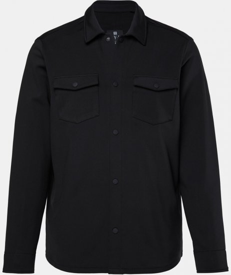 JAY-PI FLEXNAMIC® Sweat-Overshirt Black - Kurtki Męskie Duże Rozmiary - Kurtki Duże rozmiary 2XL-8XL