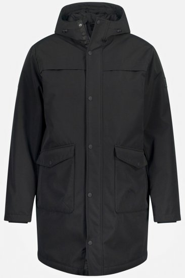 JP1880 Warm Parka with Wind Cuffs Black - Kurtki Męskie Duże Rozmiary - Kurtki Duże rozmiary 2XL-8XL