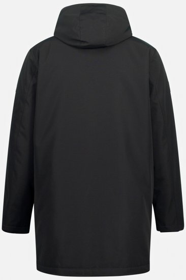 JP1880 Warm Parka with Wind Cuffs Black - Kurtki Męskie Duże Rozmiary - Kurtki Duże rozmiary 2XL-8XL