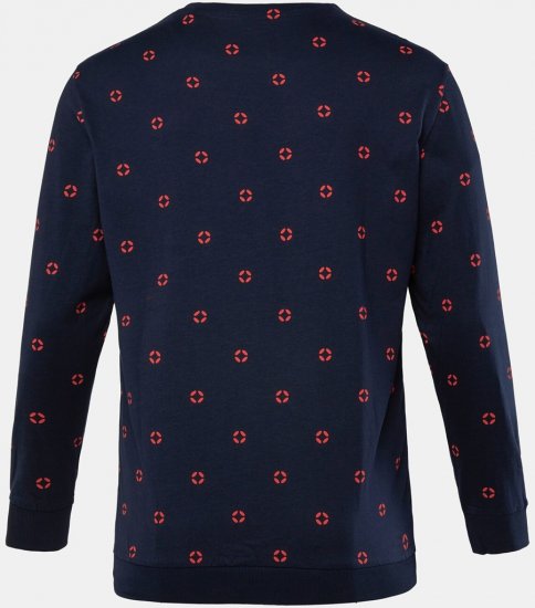 JP1880 Two-piece Pyjamas Long Sleeve and Long Trousers Navy - Bielizna & stroje kąpielowe - Bielizna & Stroje kąpielowe 2XL-8XL