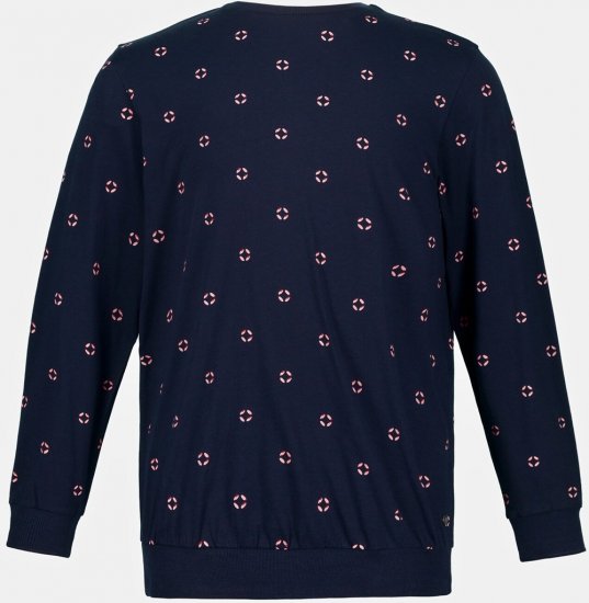 JP1880 Two-piece Pyjamas Long Sleeve and Long Trousers Navy - Bielizna & stroje kąpielowe - Bielizna & Stroje kąpielowe 2XL-8XL