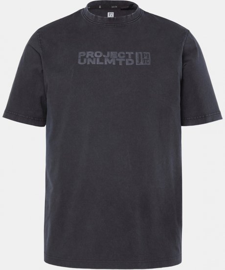 JAY-PI Flexnamic Vintage T-Shirt Black - Koszulki - T-shirty meskie Duże Rozmiary - 2XL-14XL