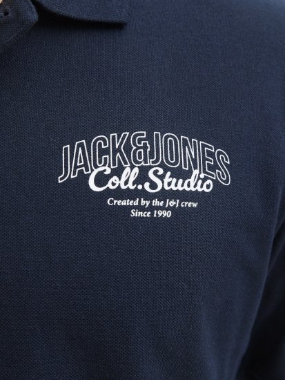 Jack & Jones Makoto Polo Short Sleeve Navy - Koszulki polo - Koszulki Polo 2XL-8XL