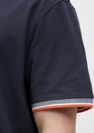 Jack & Jones Paulos Short Sleeve Polo Black Navy - Koszulki polo - Koszulki Polo 2XL-8XL