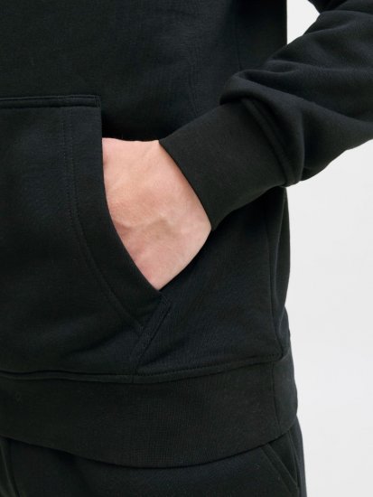 Jack & Jones Soho Hoodie Black - Bluzy & bluzy z kapturem - Bluzy & Bluzy z kapturem 2XL-12XL