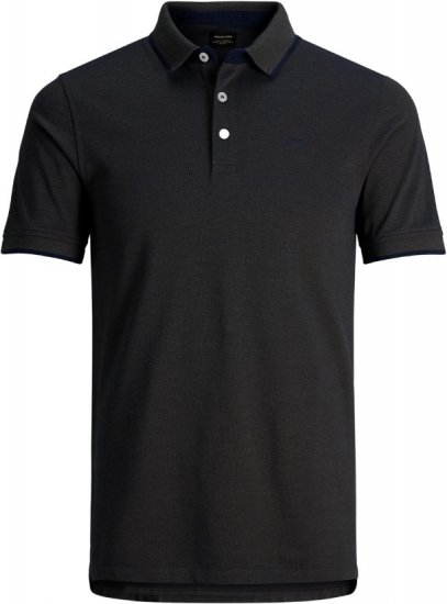 Jack & Jones Paulos Polo Short Sleeve Black - Koszulki polo - Koszulki Polo 2XL-8XL