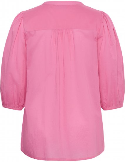 Kaffe Curve Karlia 3/4 Sleeve Blouse Pink - Bluzki & koszule - 